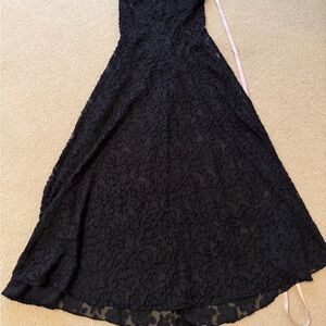 House of CB - Seren Blush Sheer Lace-up Back Gown